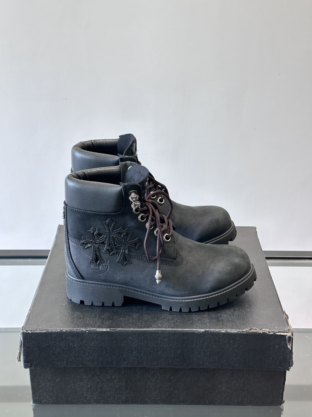 Chrome Hearts x Timberland联名大黄靴，经典10061款，双层牛皮革+黄色车线，