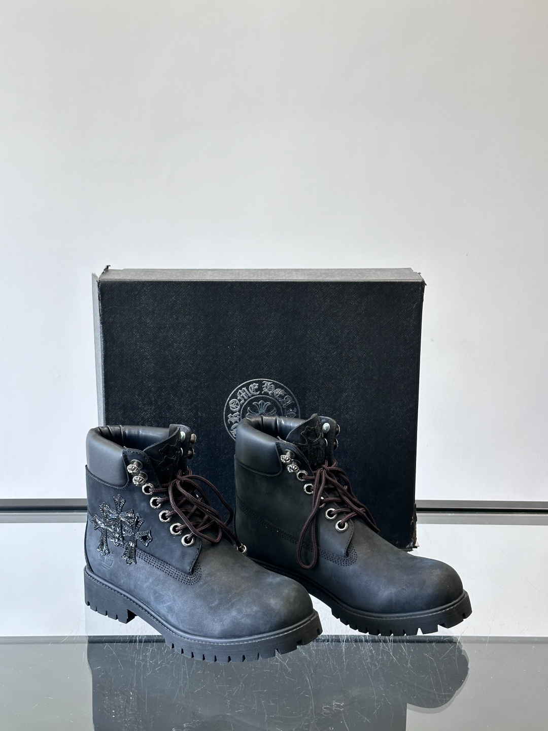 Chrome Hearts x Timberland联名大黄靴，经典10061款，双层牛皮革+黄色车线，