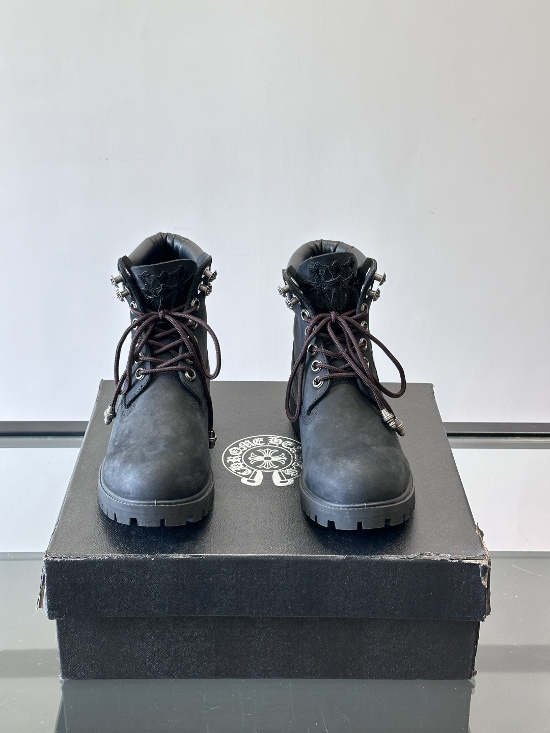 Chrome Hearts x Timberland联名大黄靴，经典10061款，双层牛皮革+黄色车线，