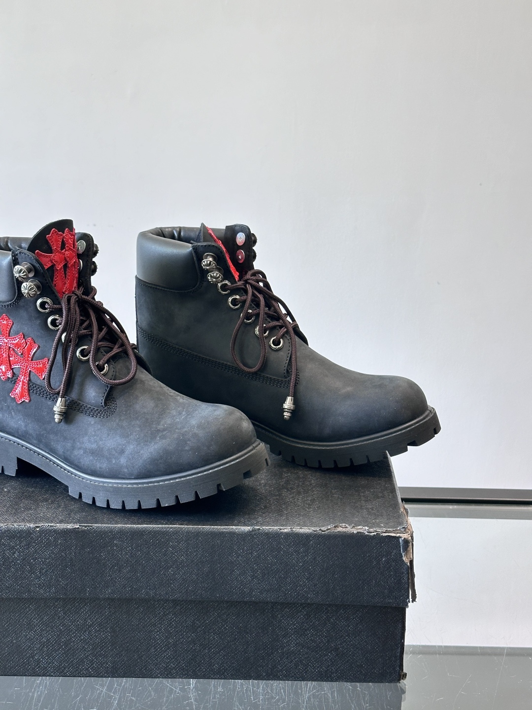 Chrome Hearts x Timberland联名大黄靴，经典10061款，双层牛皮革+黄色车线，