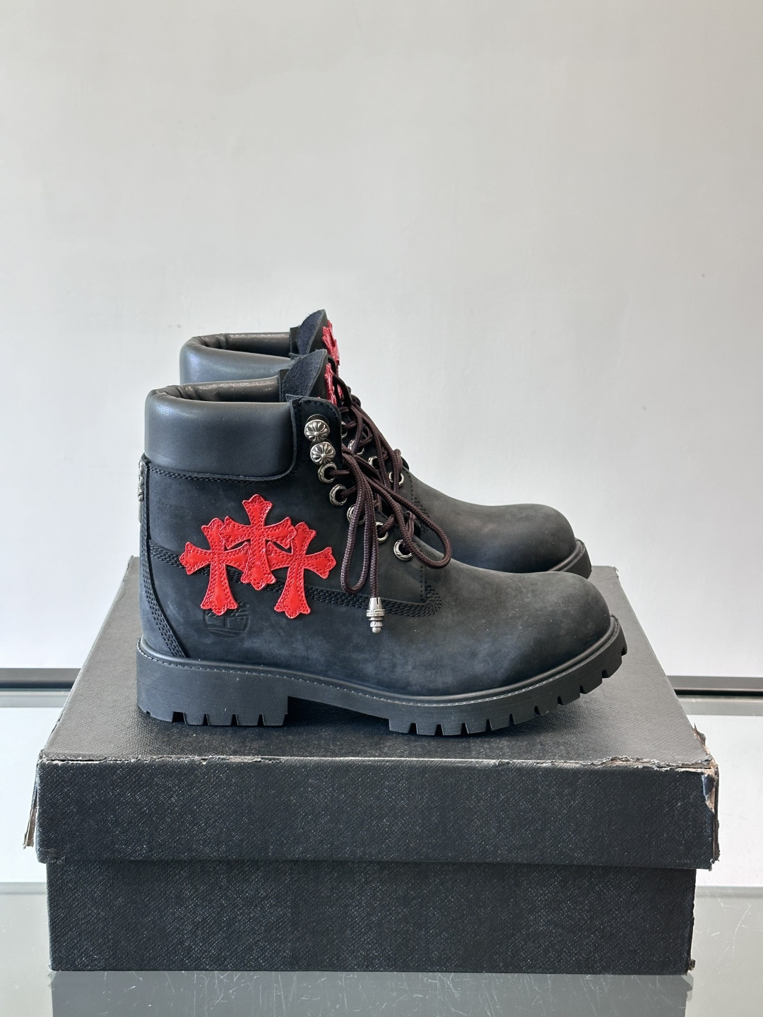 Chrome Hearts x Timberland联名大黄靴，经典10061款，双层牛皮革+黄色车线，