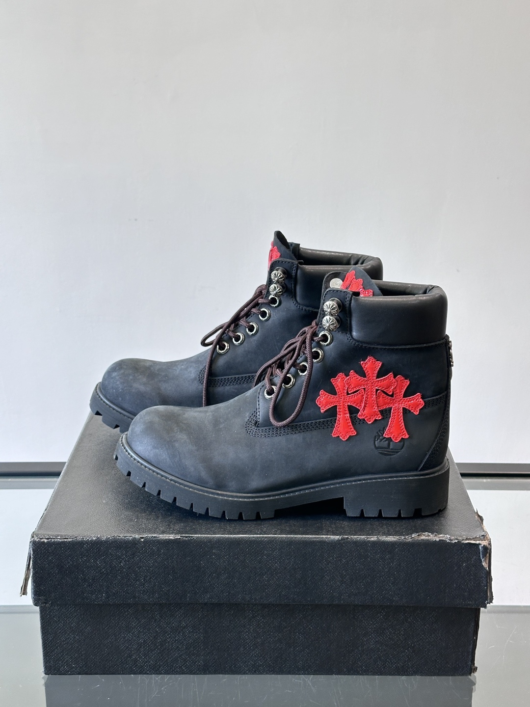 Chrome Hearts x Timberland联名大黄靴，经典10061款，双层牛皮革+黄色车线，