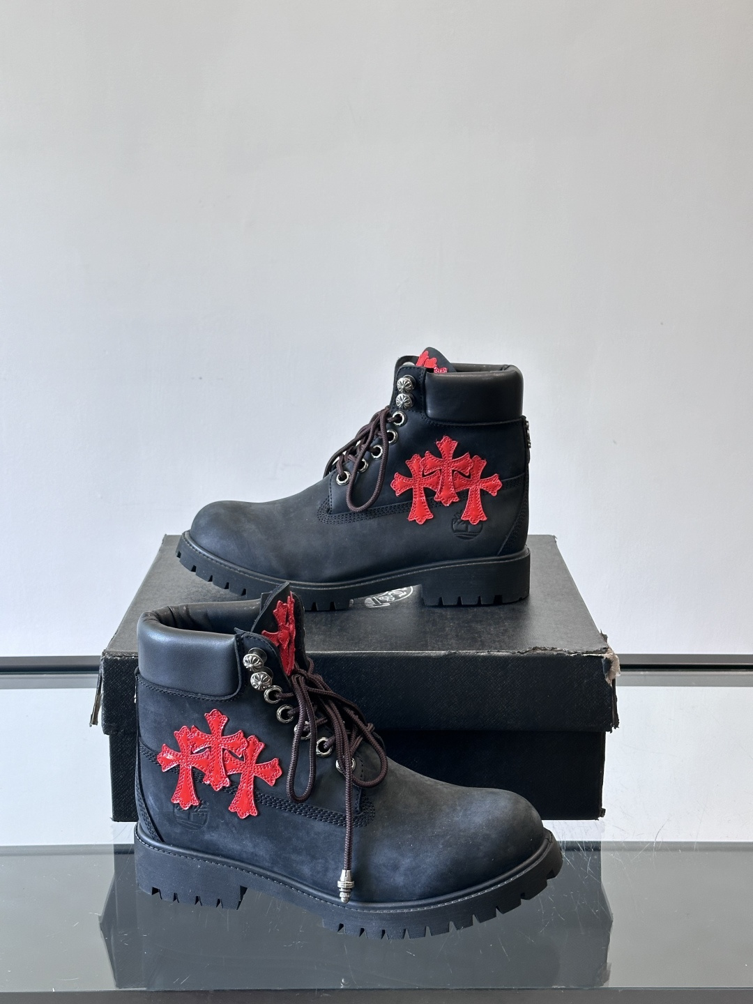 Chrome Hearts x Timberland联名大黄靴，经典10061款，双层牛皮革+黄色车线，