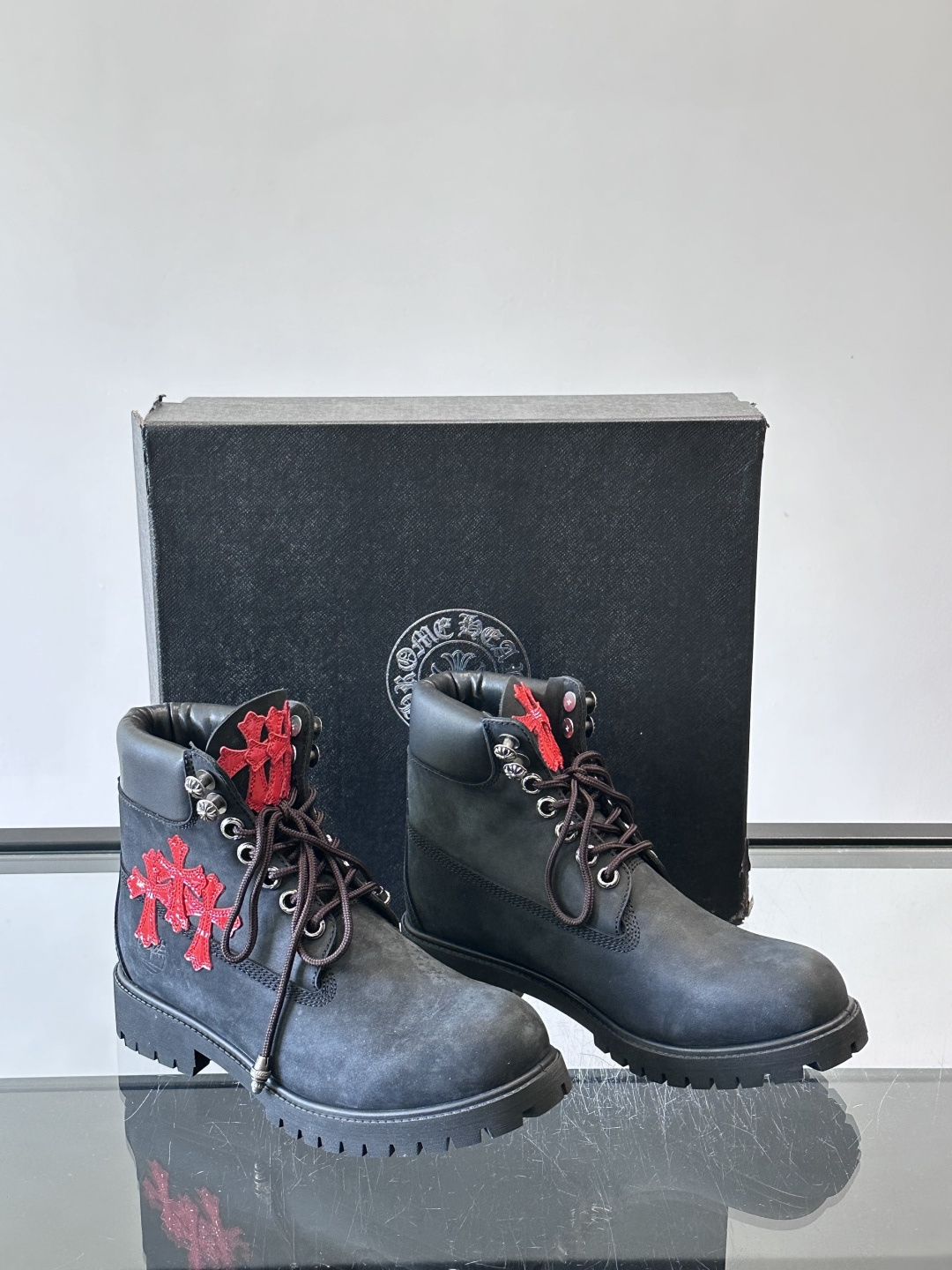Chrome Hearts x Timberland联名大黄靴，经典10061款，双层牛皮革+黄色车线，