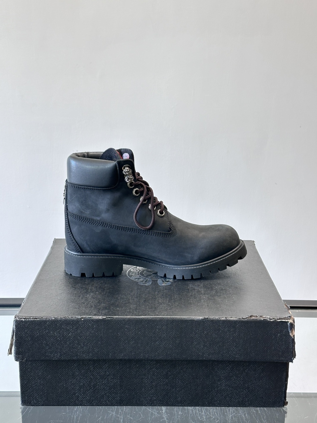 Chrome Hearts x Timberland联名大黄靴，经典10061款，双层牛皮革+黄色车线，