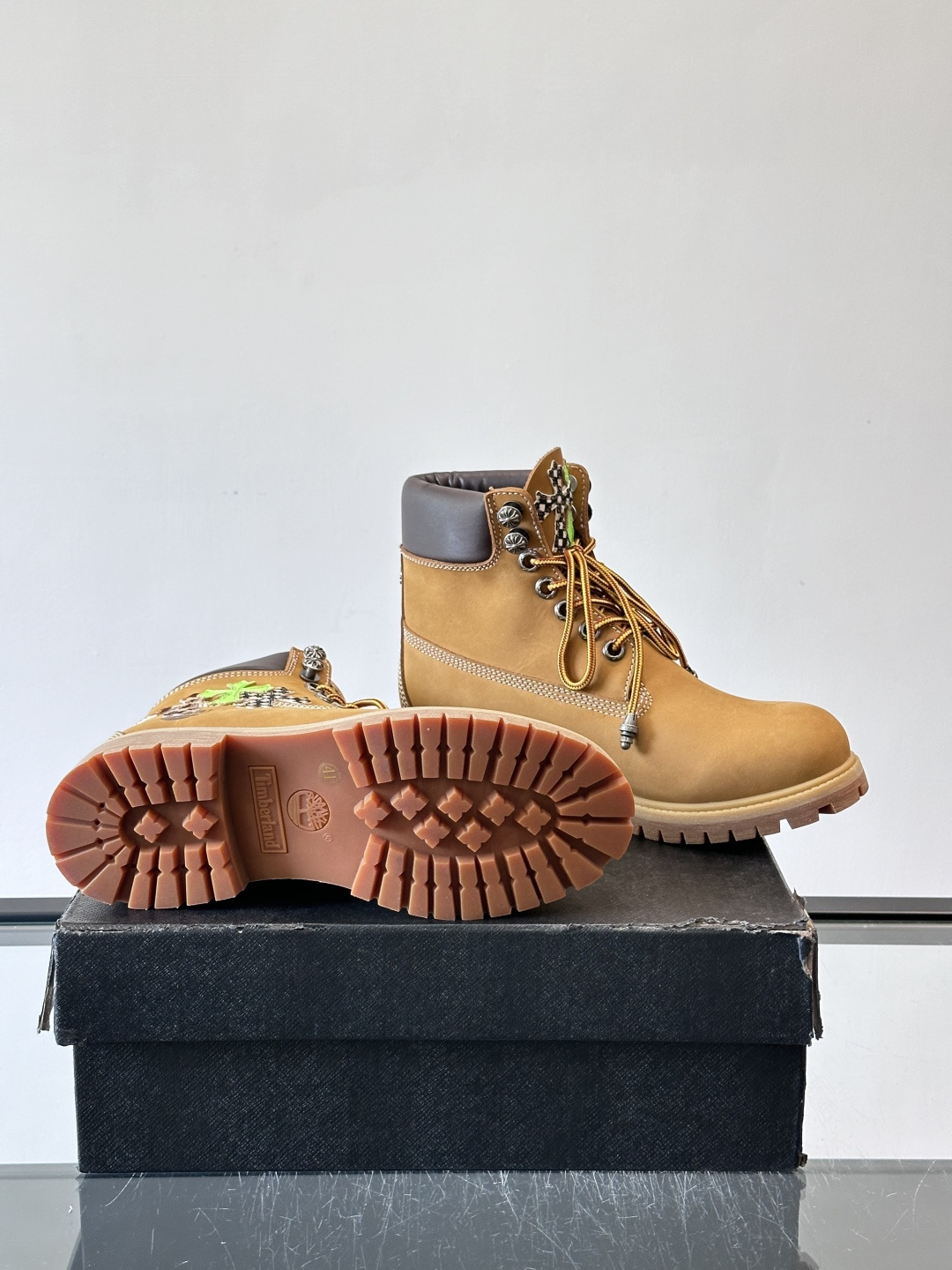 Chrome Hearts x Timberland联名大黄靴，经典10061款，双层牛皮革+黄色车线，