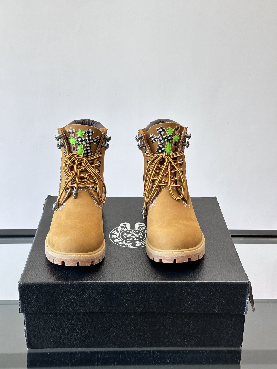 Chrome Hearts x Timberland联名大黄靴，经典10061款，双层牛皮革+黄色车线，