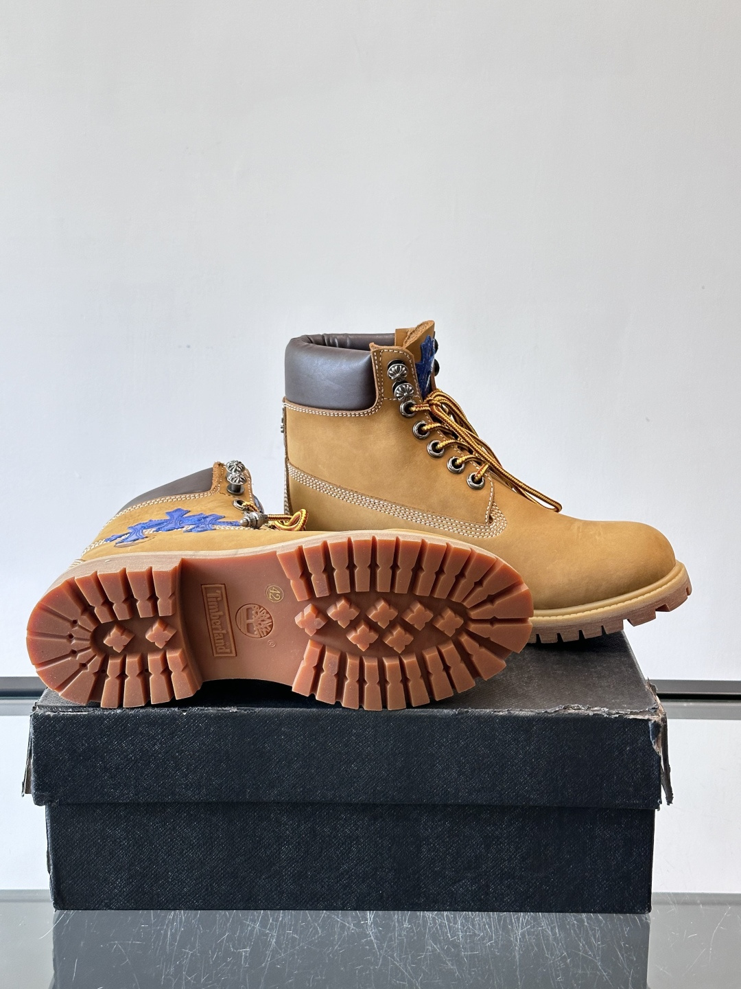 Chrome Hearts x Timberland联名大黄靴，经典10061款，双层牛皮革+黄色车线，