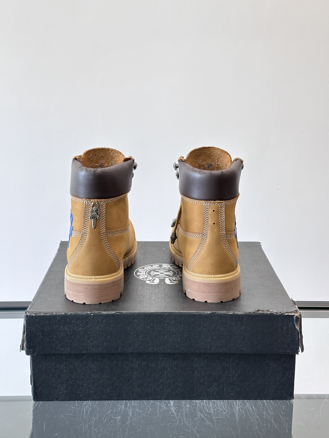 Chrome Hearts x Timberland联名大黄靴，经典10061款，双层牛皮革+黄色车线，