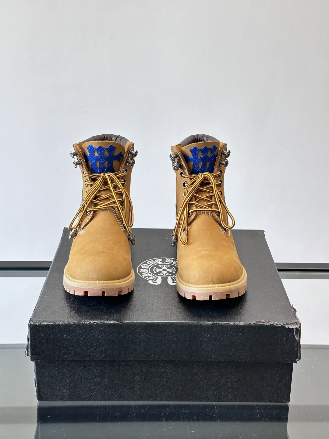 Chrome Hearts x Timberland联名大黄靴，经典10061款，双层牛皮革+黄色车线，