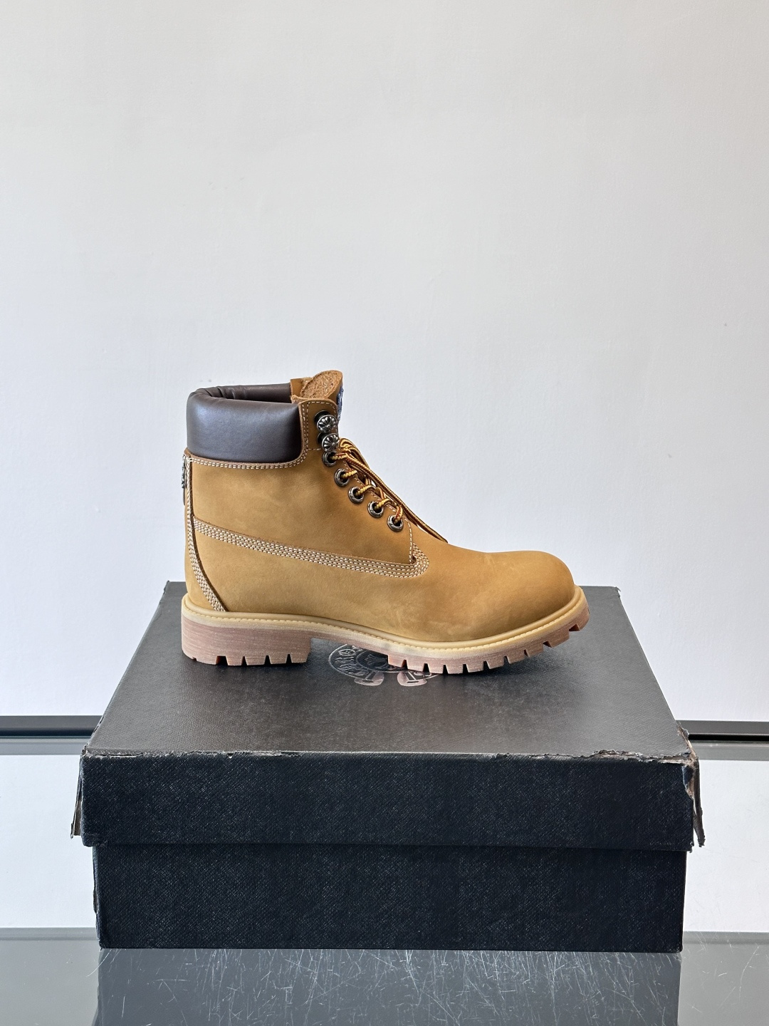 Chrome Hearts x Timberland联名大黄靴，经典10061款，双层牛皮革+黄色车线，