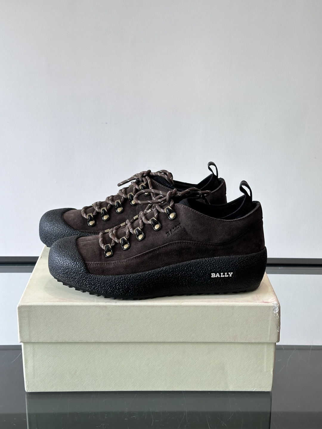 🖤BALLY Modular雪地靴，秋冬新品，采用雾面牛皮+小牛皮拼接，弹力织物鞋口，套脚or系带都OK