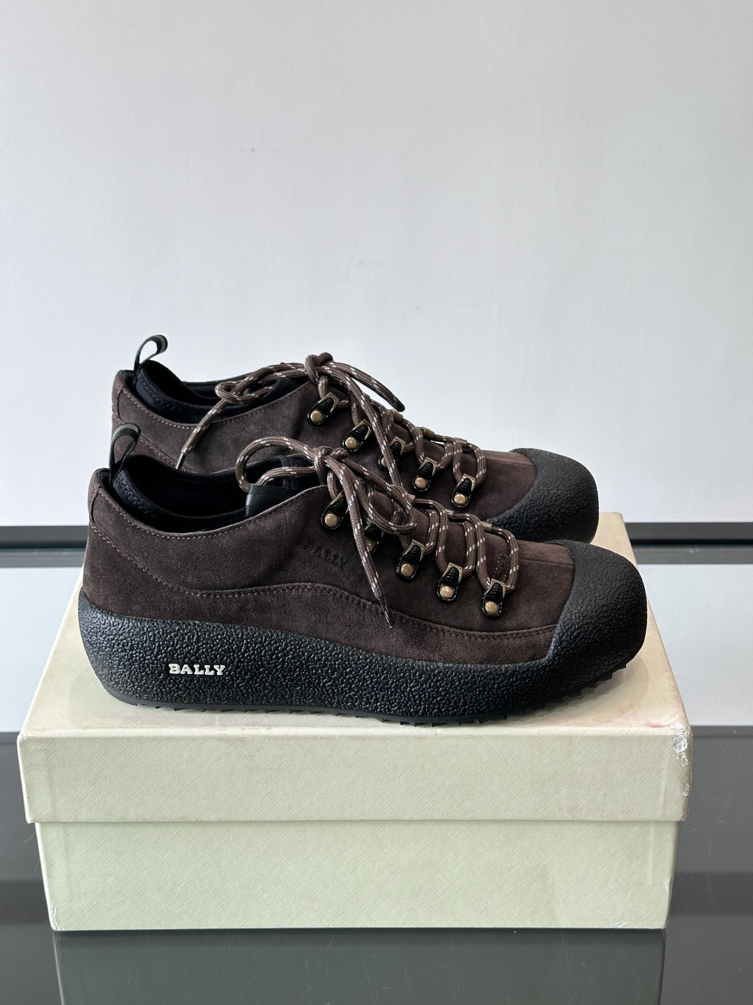 🖤BALLY Modular雪地靴，秋冬新品，采用雾面牛皮+小牛皮拼接，弹力织物鞋口，套脚or系带都OK