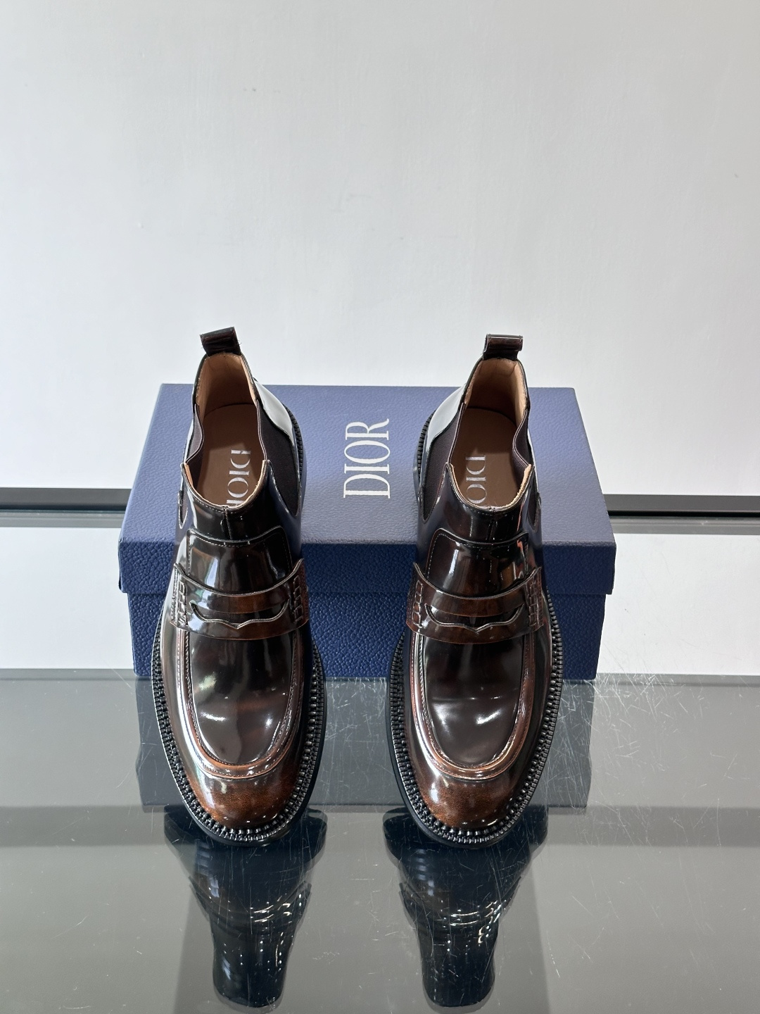 ◾️▫️Dio～r奢品男士高帮靴，纯手工制作，内外均为进口头层牛皮，高端精品精湛工艺，意大利进口双层真皮