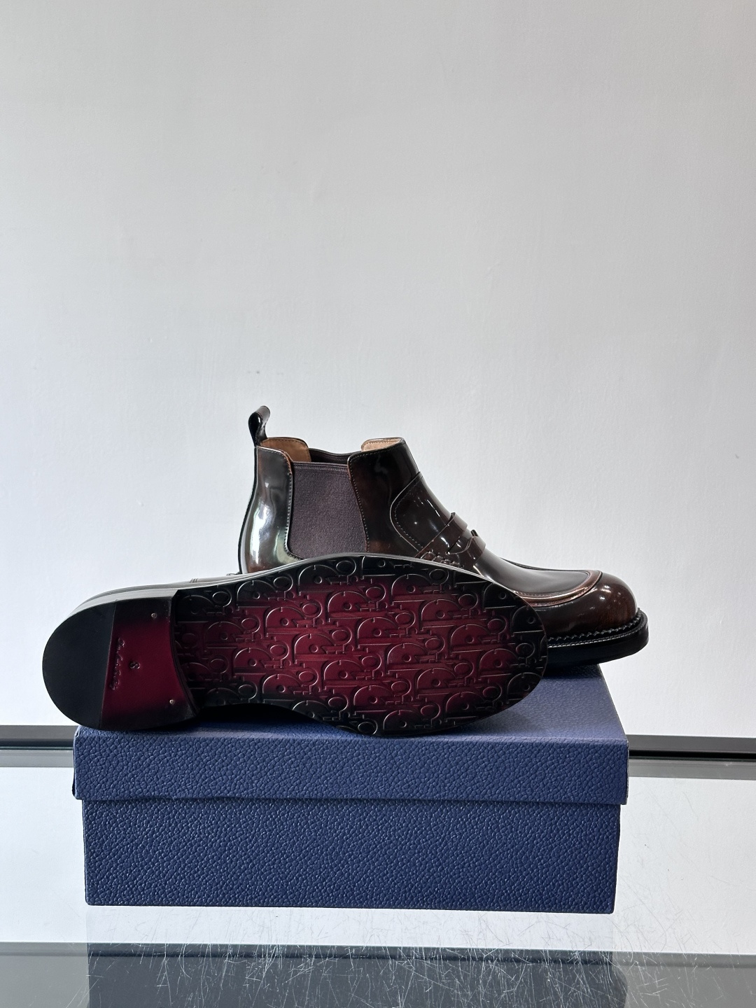 ◾️▫️Dio～r奢品男士高帮靴，纯手工制作，内外均为进口头层牛皮，高端精品精湛工艺，意大利进口双层真皮