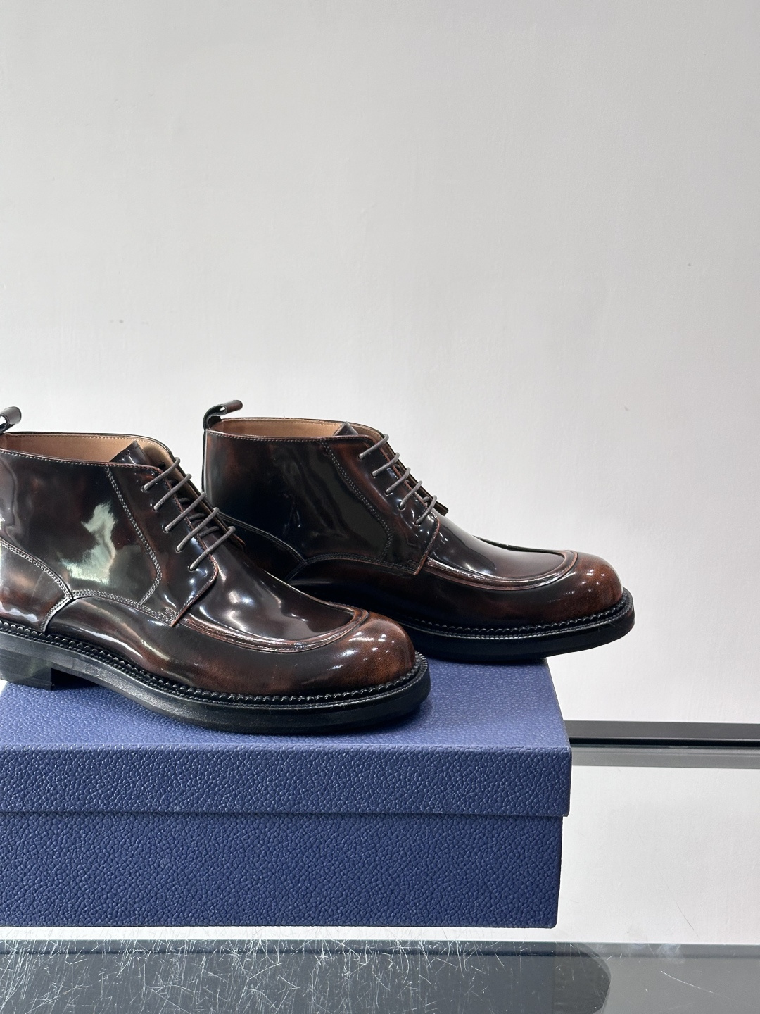 ◾️▫️Dio～r奢品男士高帮靴，纯手工制作，内外均为进口头层牛皮，高端精品精湛工艺，意大利进口双层真皮