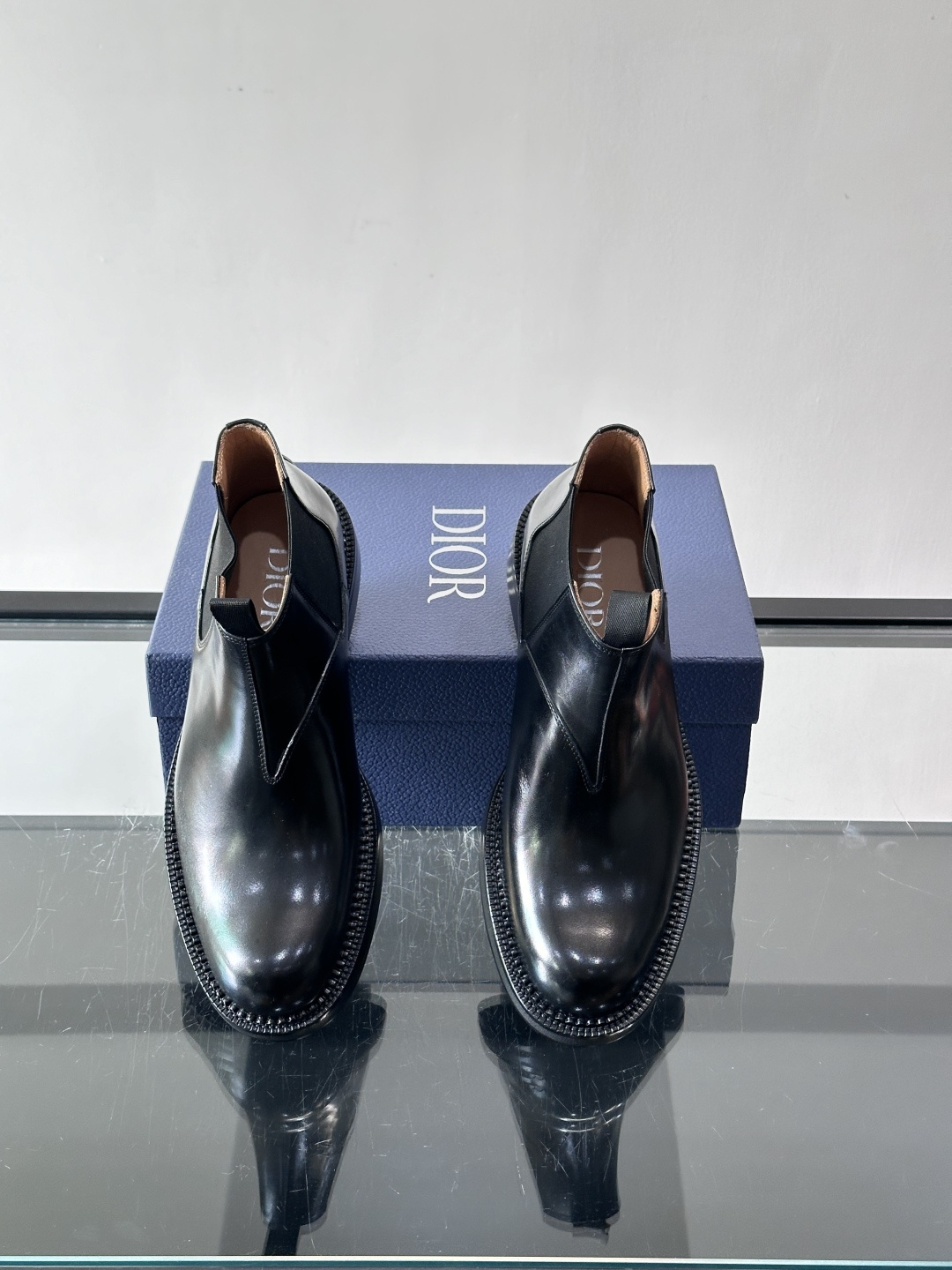 ◾️▫️Dio～r奢品男士高帮靴，纯手工制作，内外均为进口头层牛皮，高端精品精湛工艺，意大利进口双层真皮