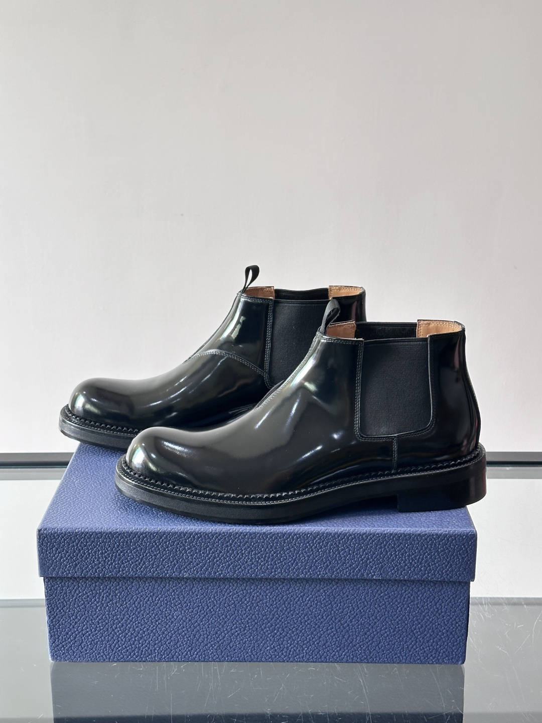 ◾️▫️Dio～r奢品男士高帮靴，纯手工制作，内外均为进口头层牛皮，高端精品精湛工艺，意大利进口双层真皮