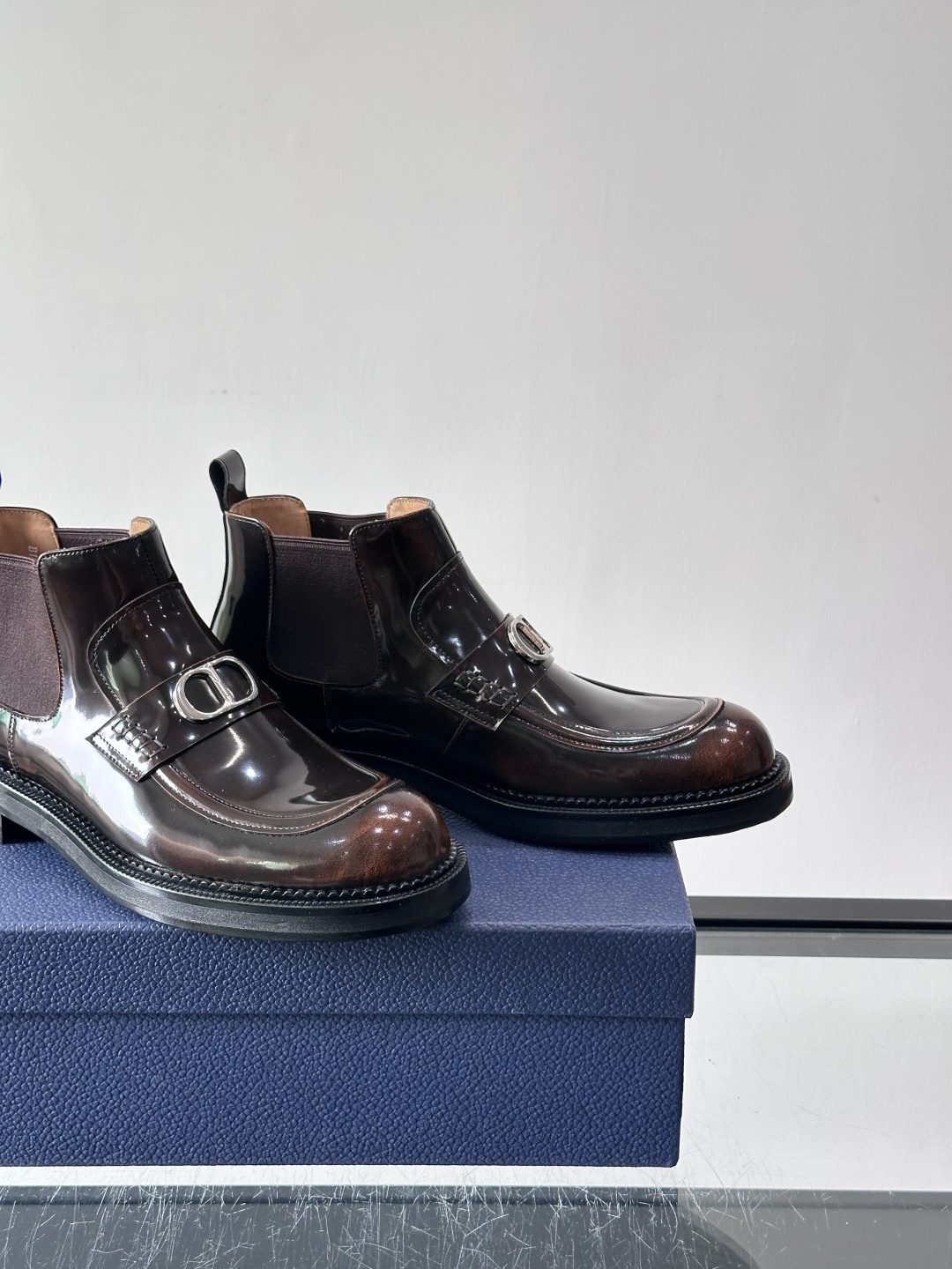 ◾️▫️Dio～r奢品男士高帮靴，纯手工制作，内外均为进口头层牛皮，高端精品精湛工艺，意大利进口双层真皮