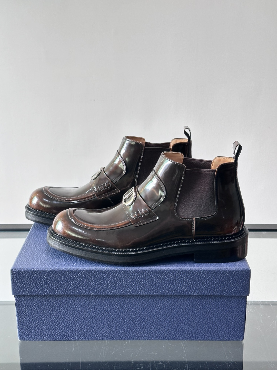 ◾️▫️Dio～r奢品男士高帮靴，纯手工制作，内外均为进口头层牛皮，高端精品精湛工艺，意大利进口双层真皮