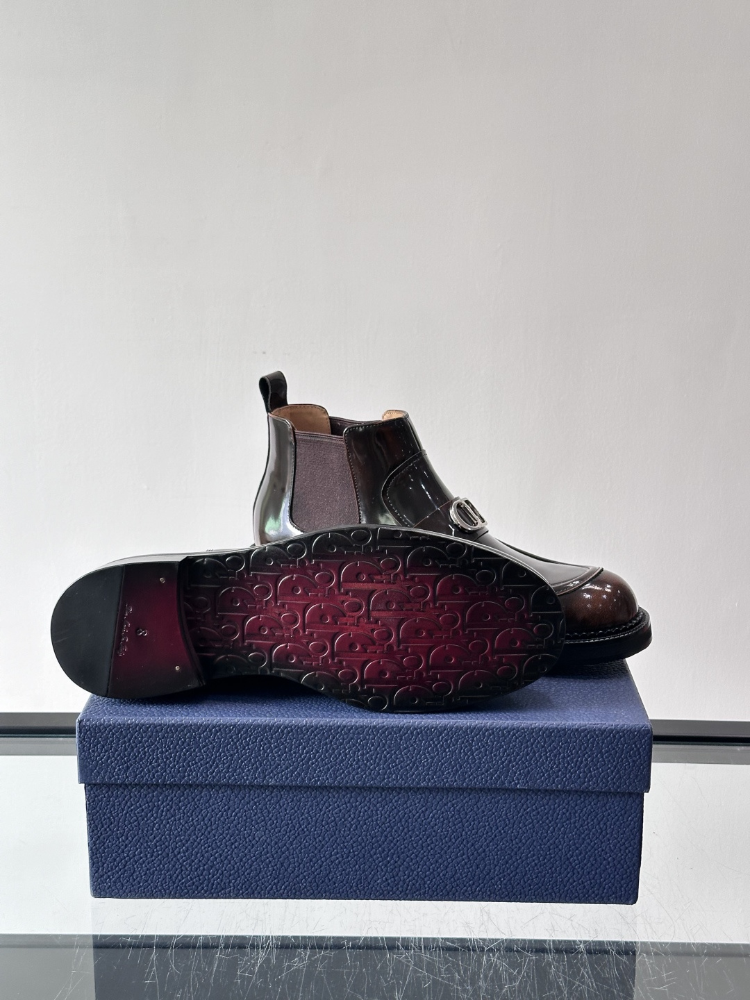 ◾️▫️Dio～r奢品男士高帮靴，纯手工制作，内外均为进口头层牛皮，高端精品精湛工艺，意大利进口双层真皮