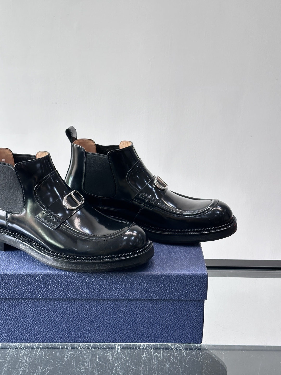◾️▫️Dio～r奢品男士高帮靴，纯手工制作，内外均为进口头层牛皮，高端精品精湛工艺，意大利进口双层真皮