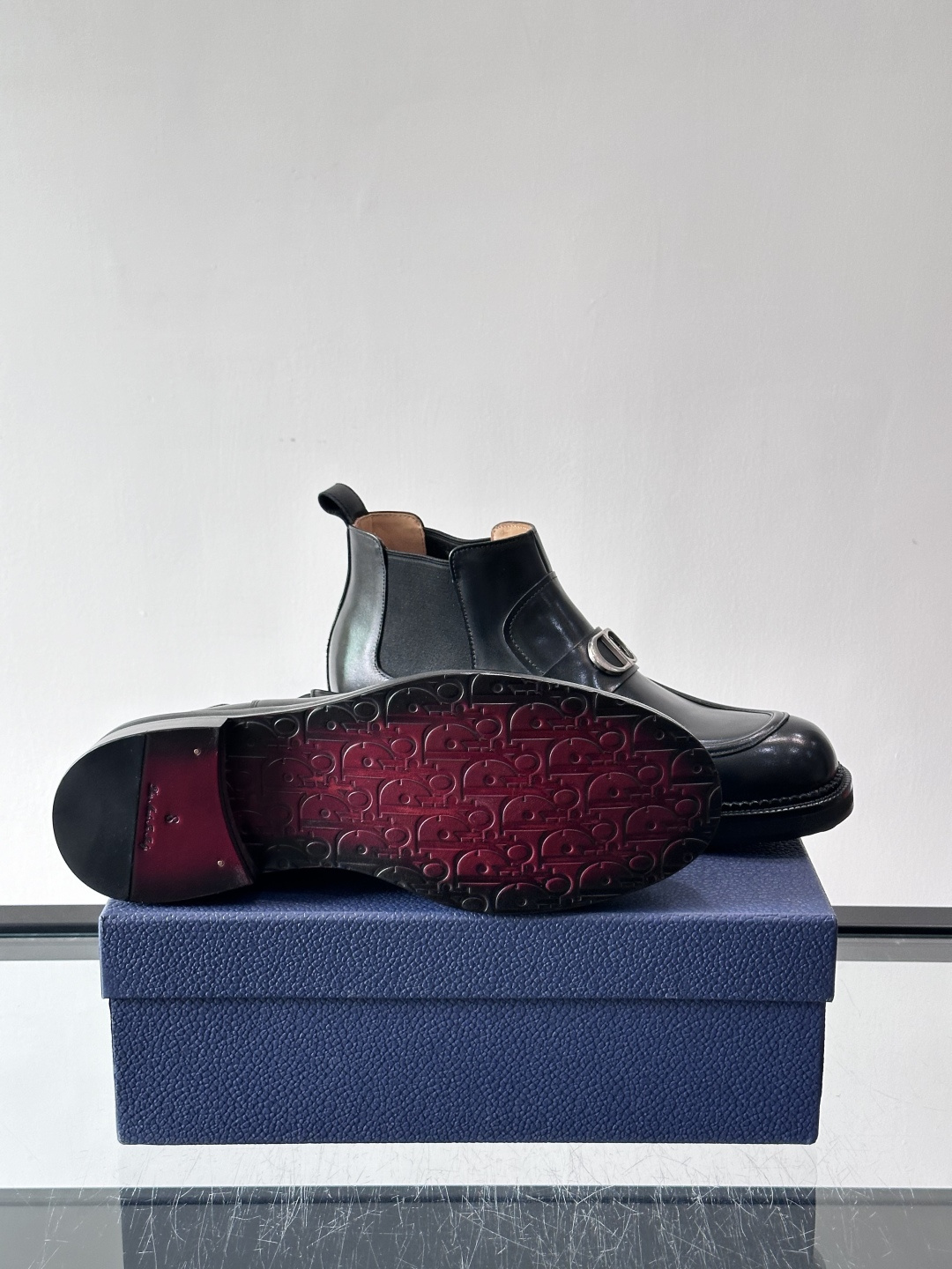 ◾️▫️Dio～r奢品男士高帮靴，纯手工制作，内外均为进口头层牛皮，高端精品精湛工艺，意大利进口双层真皮