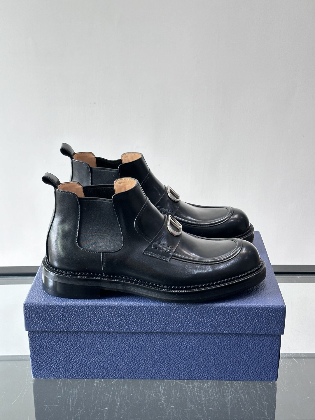 ◾️▫️Dio～r奢品男士高帮靴，纯手工制作，内外均为进口头层牛皮，高端精品精湛工艺，意大利进口双层真皮