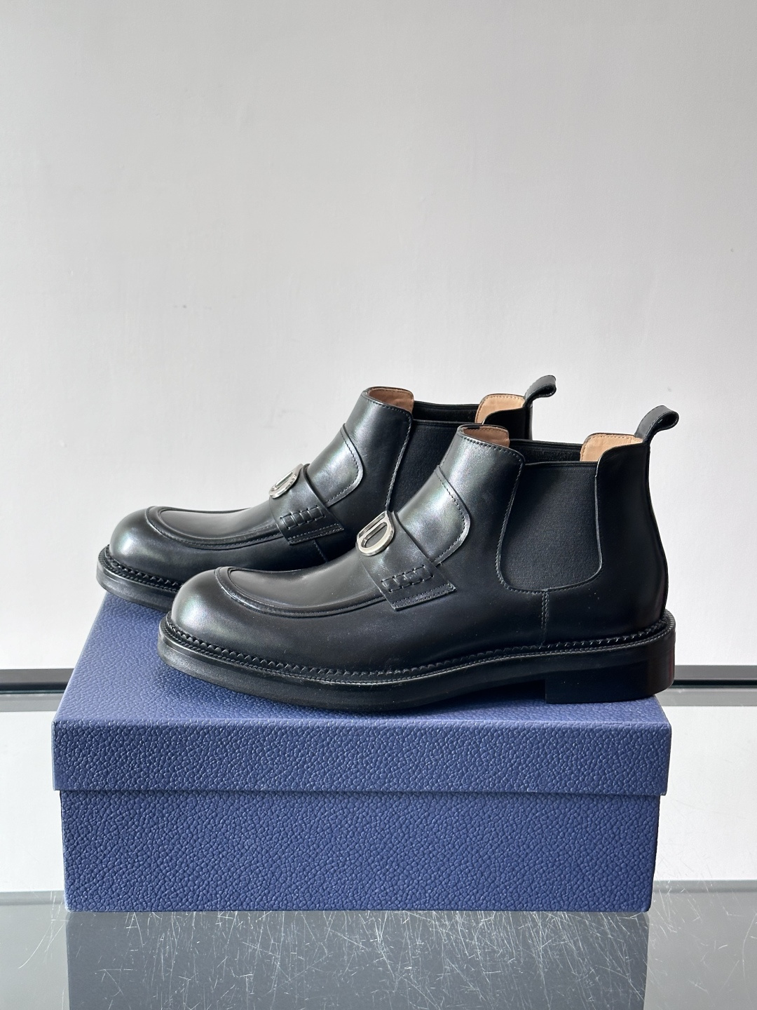 ◾️▫️Dio～r奢品男士高帮靴，纯手工制作，内外均为进口头层牛皮，高端精品精湛工艺，意大利进口双层真皮