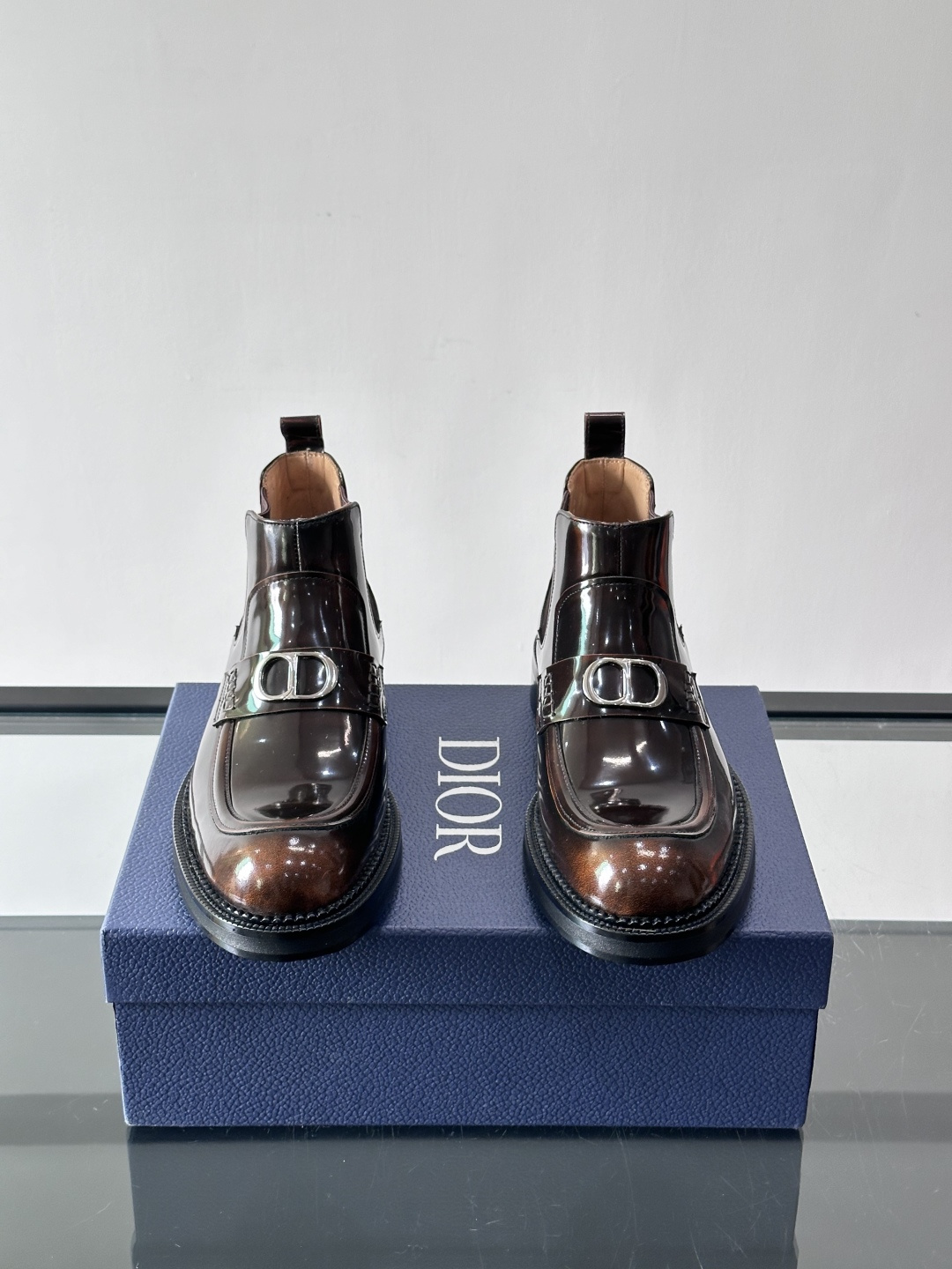 ◾️▫️Dio～r奢品男士高帮靴，纯手工制作，内外均为进口头层牛皮，高端精品精湛工艺，意大利进口双层真皮