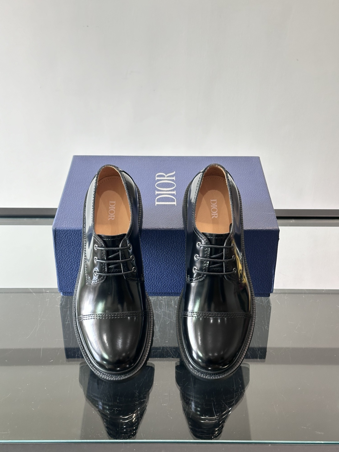 Dior 2026春季ExPlor德比鞋，黑色皮革+Oblique印花拼接，细节满分！厚底橡胶鞋底，防滑