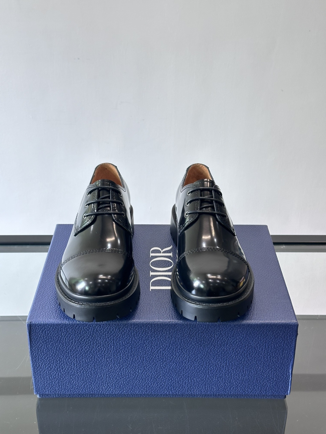 Dior 2026春季ExPlor德比鞋，黑色皮革+Oblique印花拼接，细节满分！厚底橡胶鞋底，防滑