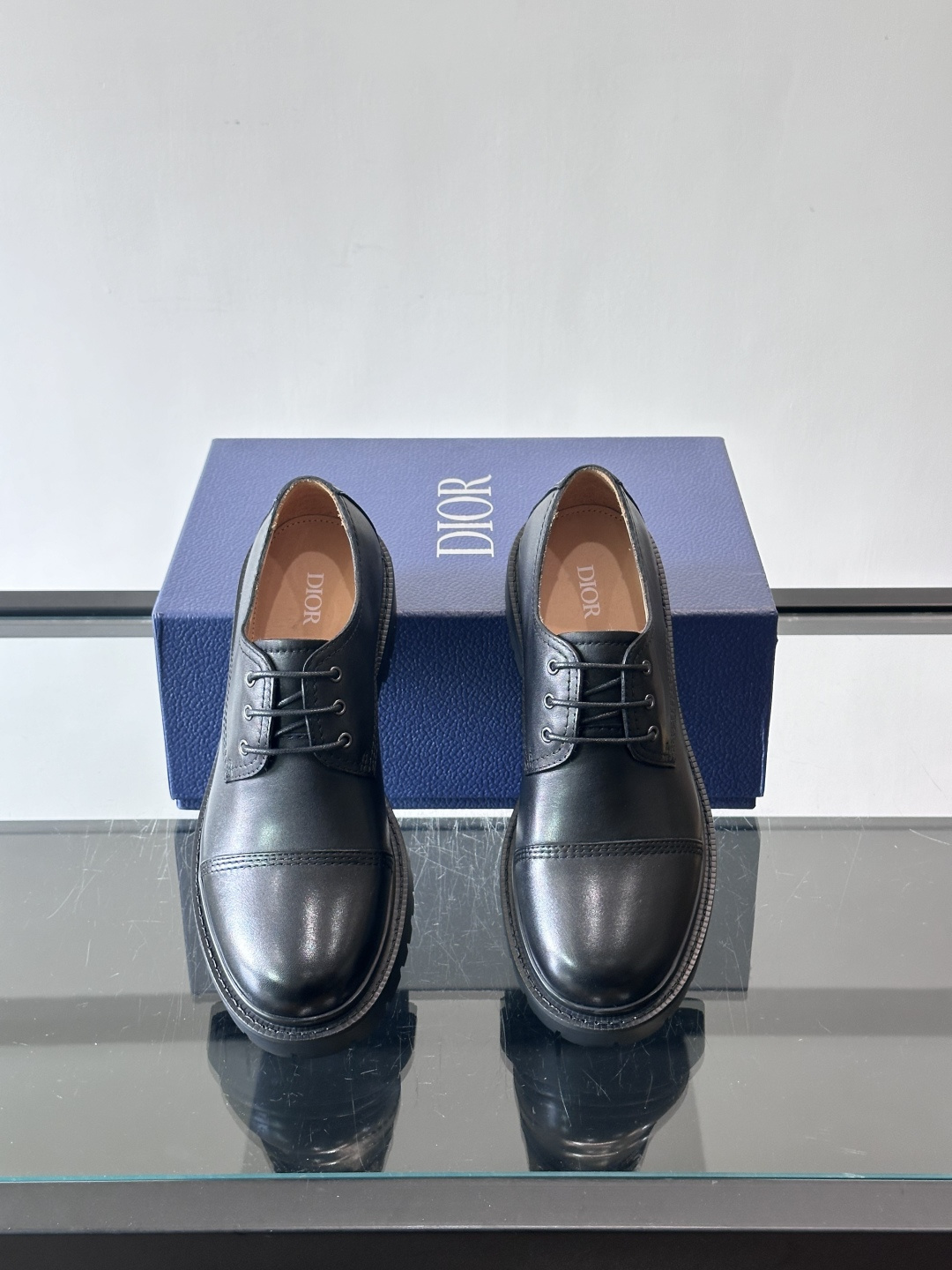 Dior 2026春季ExPlor德比鞋，黑色皮革+Oblique印花拼接，细节满分！厚底橡胶鞋底，防滑