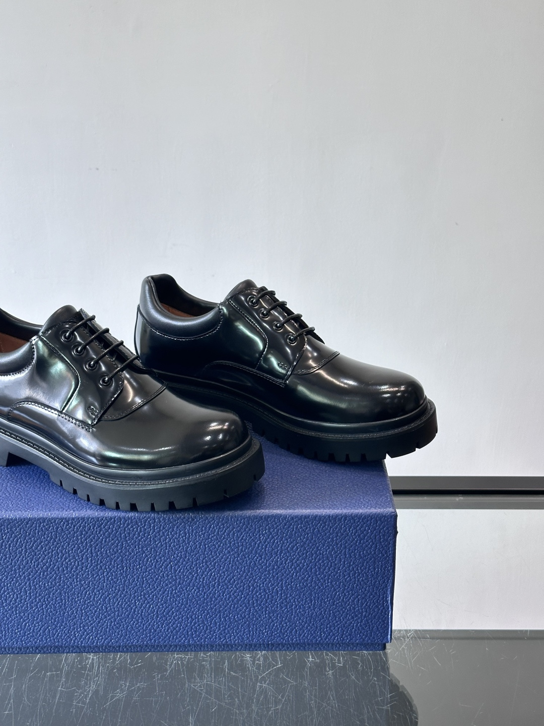 Dior 2026春季ExPlor德比鞋，黑色皮革+Oblique印花拼接，细节满分！厚底橡胶鞋底，防滑