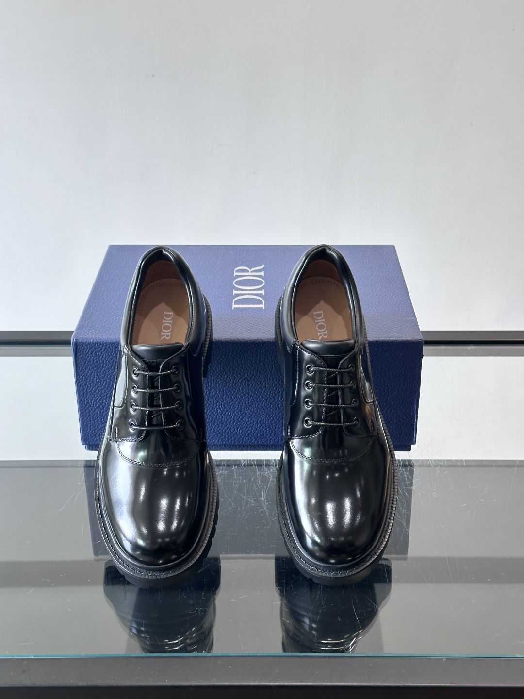 Dior 2026春季ExPlor德比鞋，黑色皮革+Oblique印花拼接，细节满分！厚底橡胶鞋底，防滑