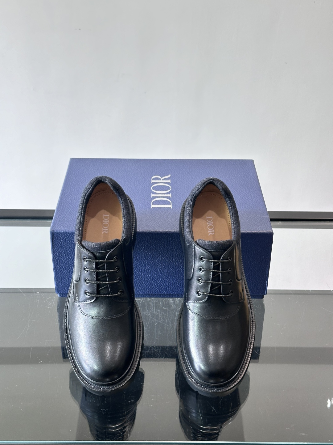 Dior 2026春季ExPlor德比鞋，黑色皮革+Oblique印花拼接，细节满分！厚底橡胶鞋底，防滑