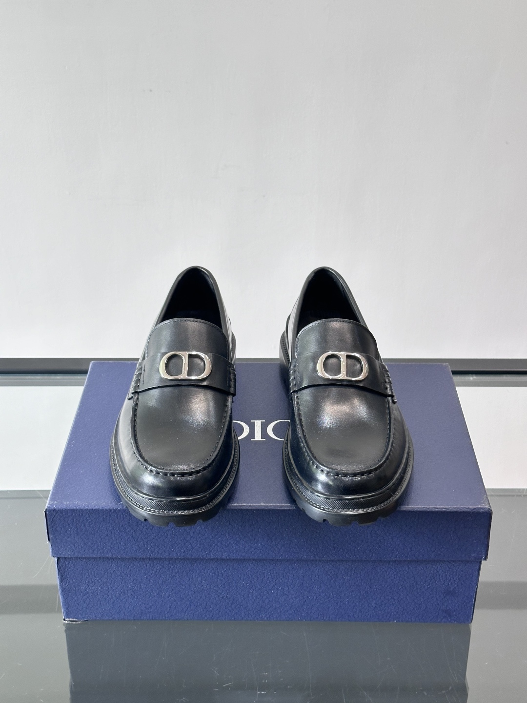 Dior 2026春季男士德比鞋，黑色皮革+Oblique印花拼接，细节满分！厚底橡胶鞋底，防滑又舒适，