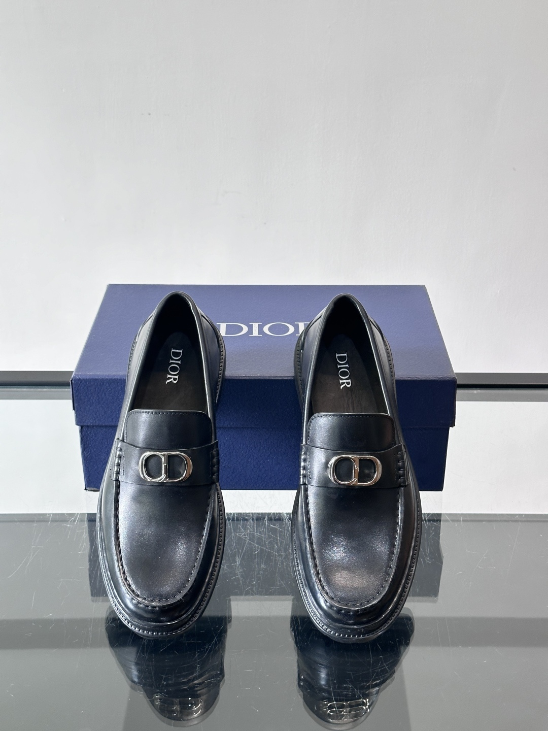 Dior 2026春季男士德比鞋，黑色皮革+Oblique印花拼接，细节满分！厚底橡胶鞋底，防滑又舒适，