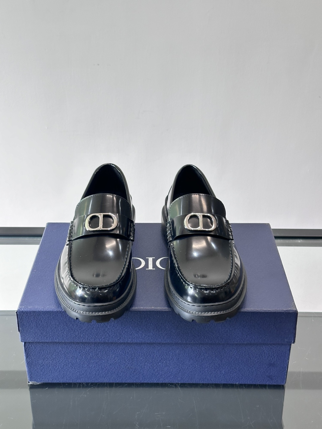 Dior 2026春季男士德比鞋，黑色皮革+Oblique印花拼接，细节满分！厚底橡胶鞋底，防滑又舒适，