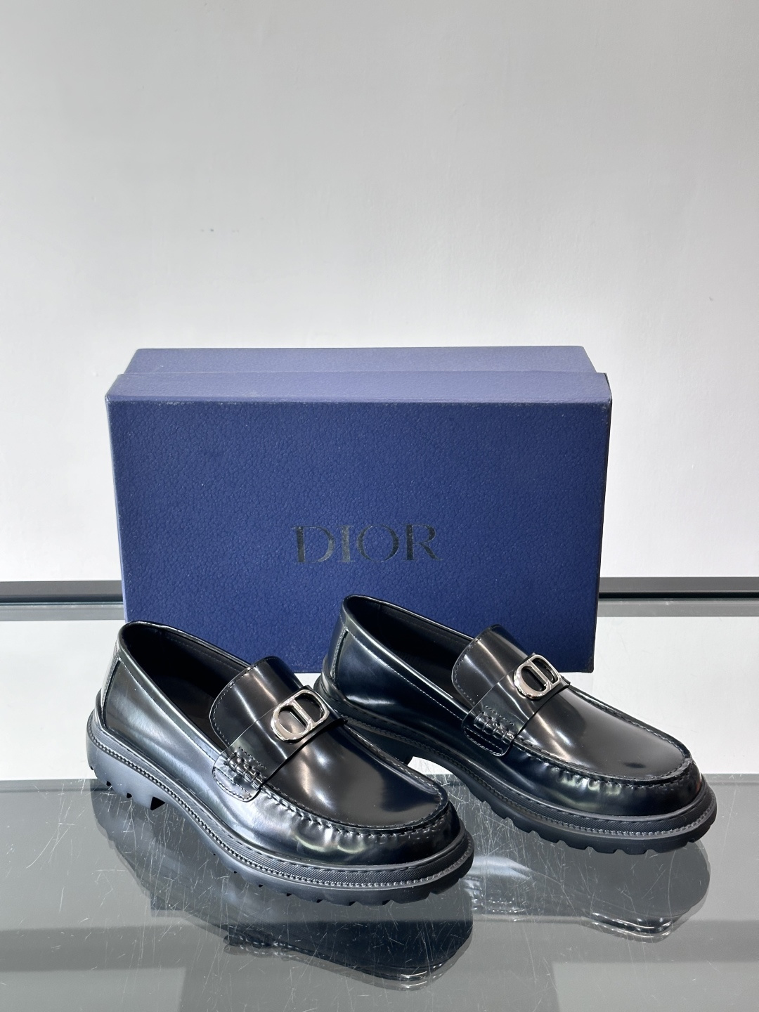 Dior 2026春季男士德比鞋，黑色皮革+Oblique印花拼接，细节满分！厚底橡胶鞋底，防滑又舒适，