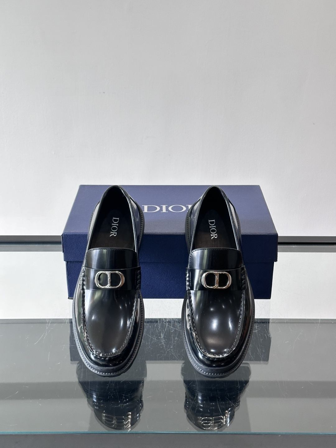Dior 2026春季男士德比鞋，黑色皮革+Oblique印花拼接，细节满分！厚底橡胶鞋底，防滑又舒适，
