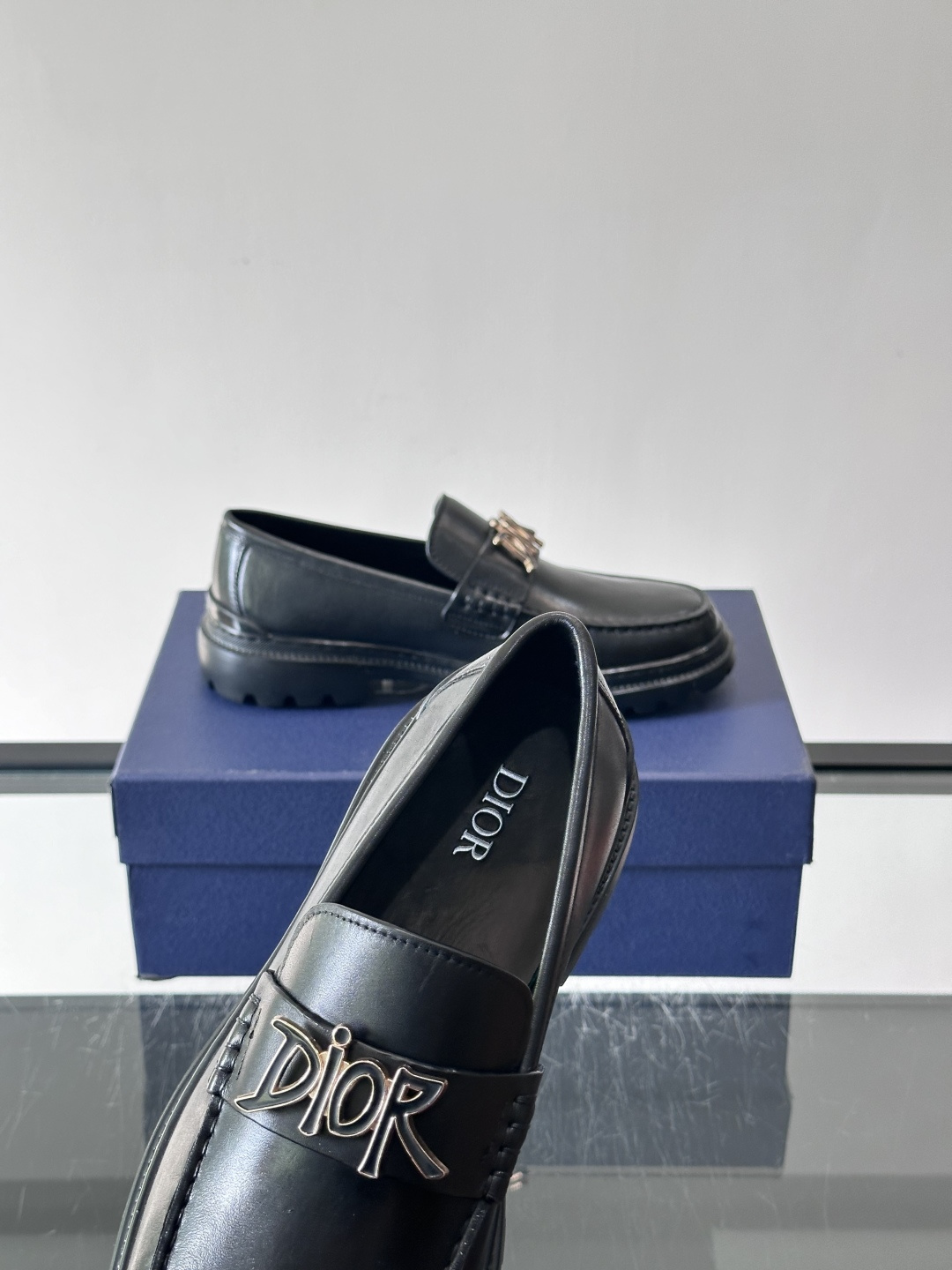 Dior 2026春季男士德比鞋，黑色皮革+Oblique印花拼接，细节满分！厚底橡胶鞋底，防滑又舒适，