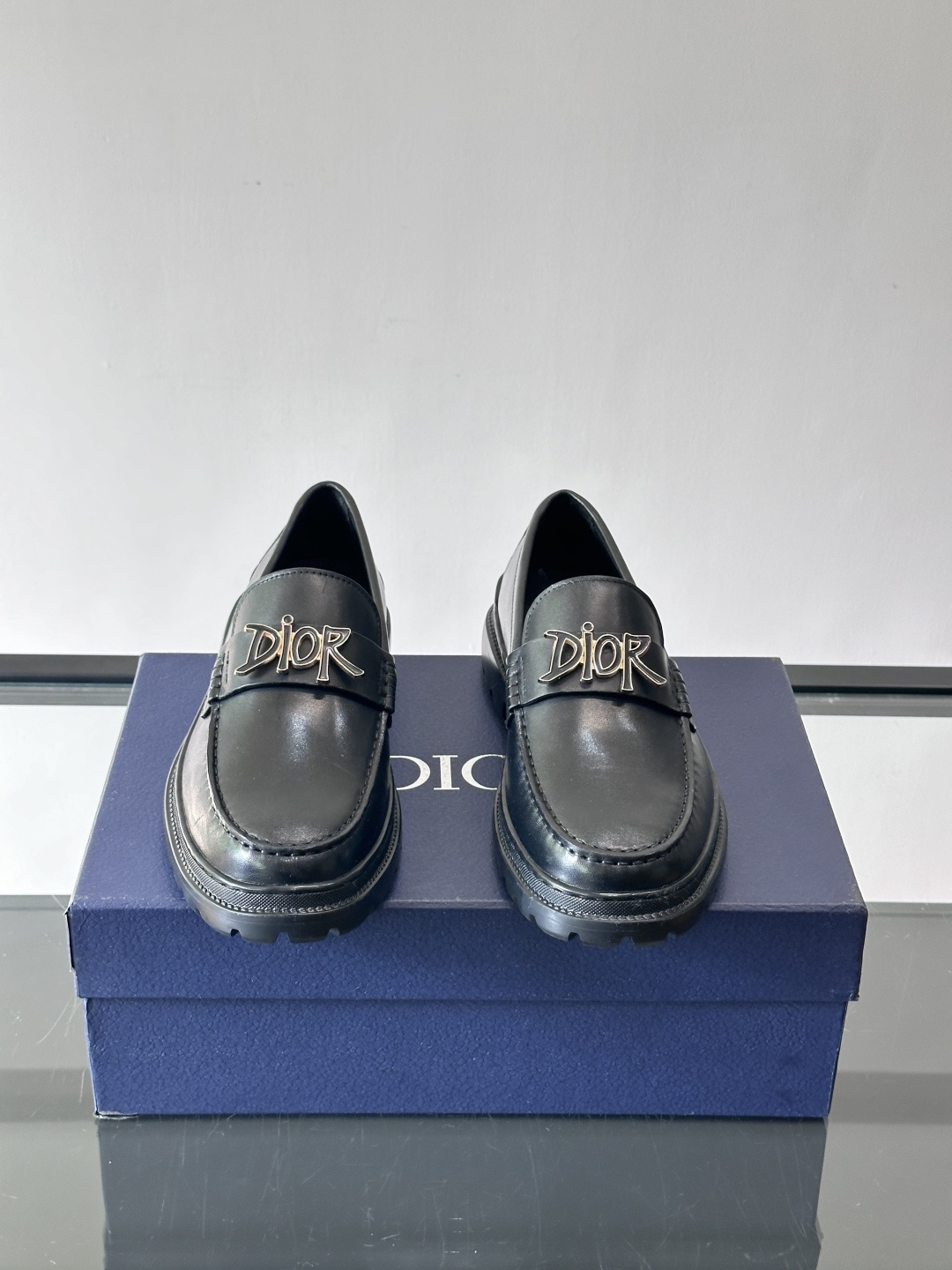 Dior 2026春季男士德比鞋，黑色皮革+Oblique印花拼接，细节满分！厚底橡胶鞋底，防滑又舒适，