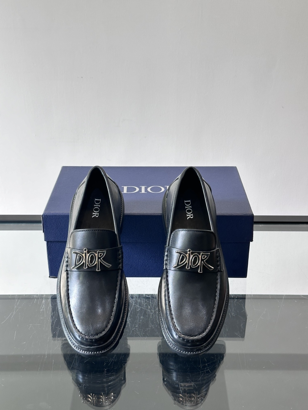 Dior 2026春季男士德比鞋，黑色皮革+Oblique印花拼接，细节满分！厚底橡胶鞋底，防滑又舒适，
