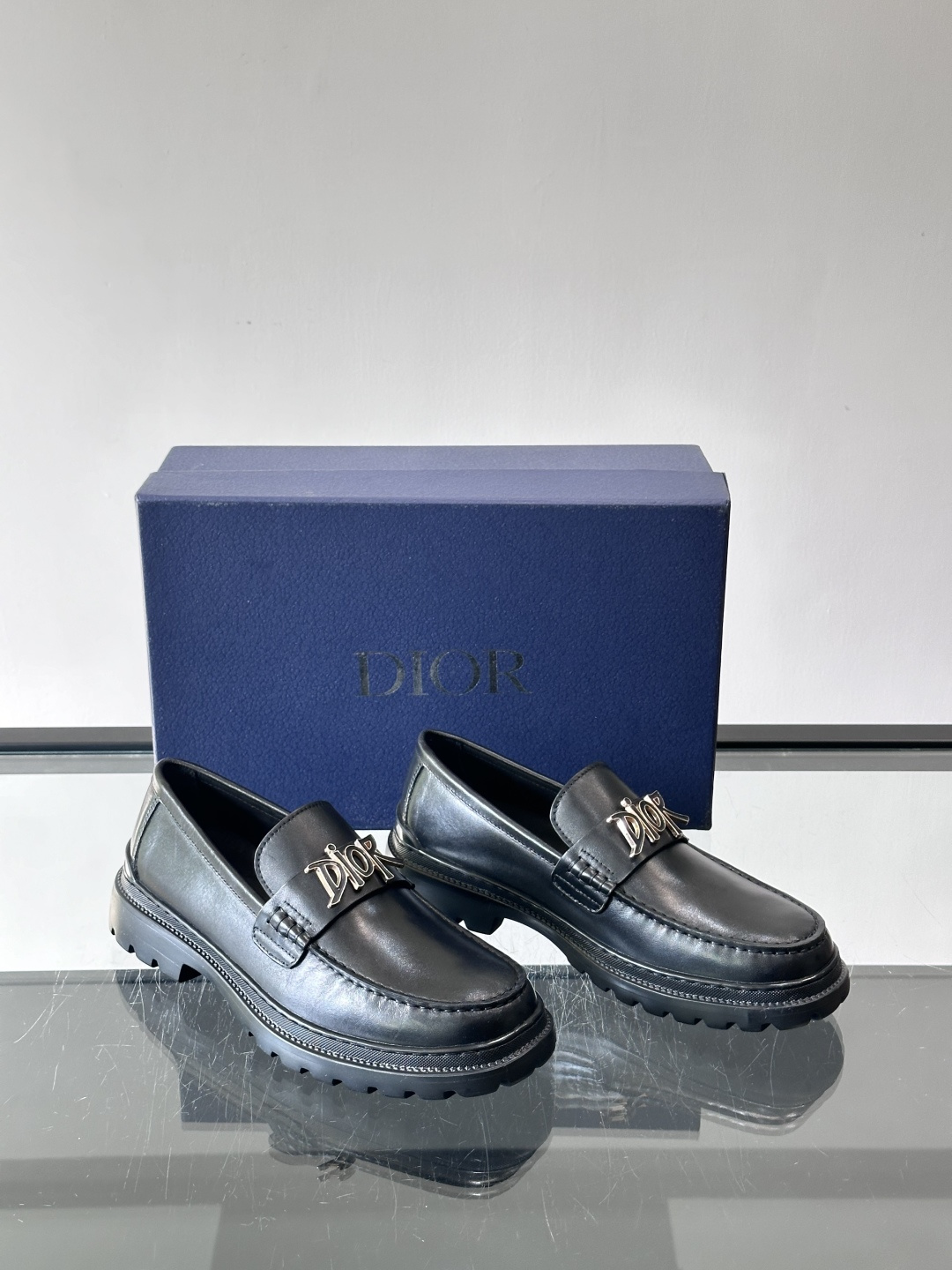 Dior 2026春季男士德比鞋，黑色皮革+Oblique印花拼接，细节满分！厚底橡胶鞋底，防滑又舒适，