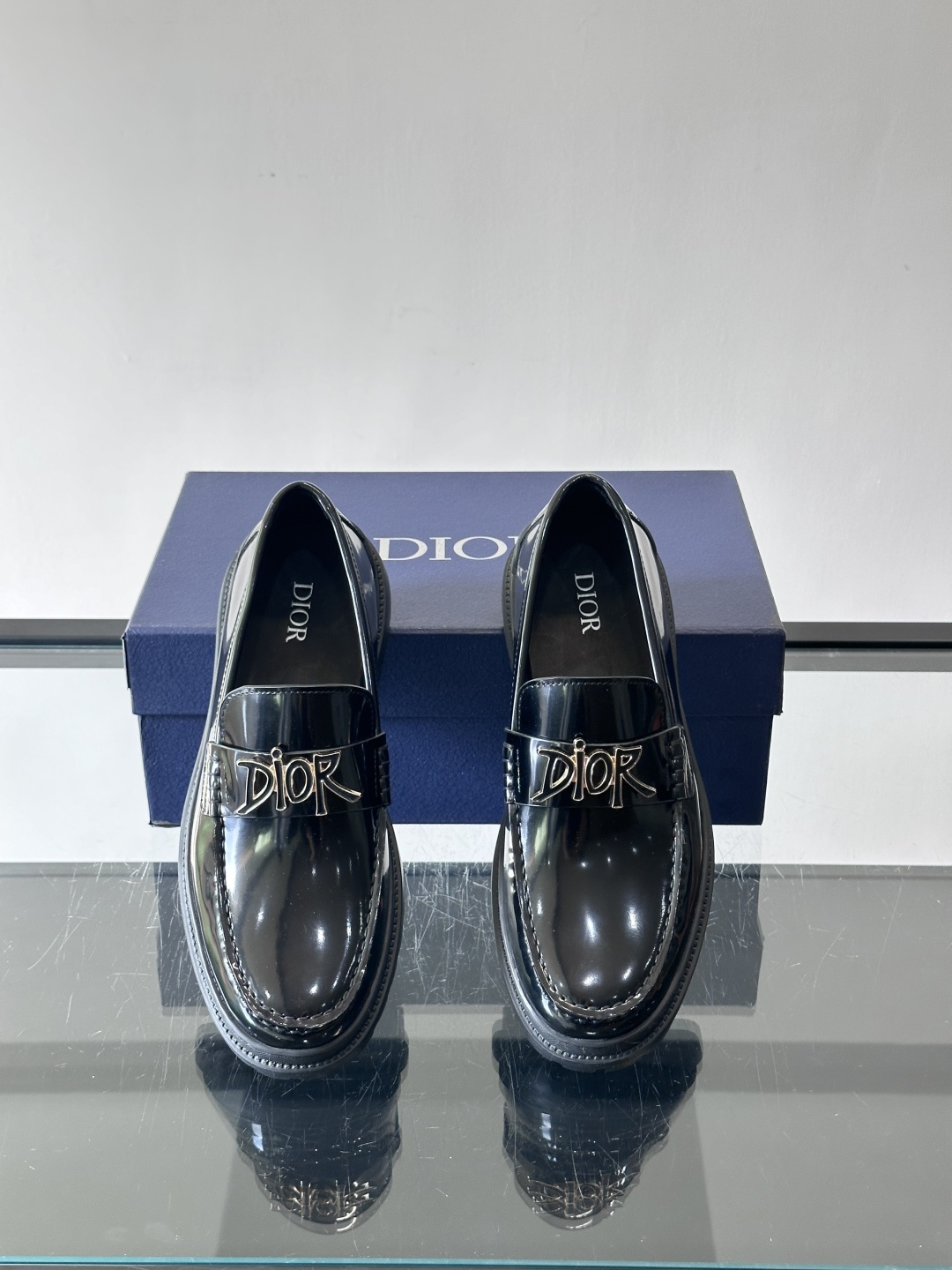 Dior 2026春季男士德比鞋，黑色皮革+Oblique印花拼接，细节满分！厚底橡胶鞋底，防滑又舒适，