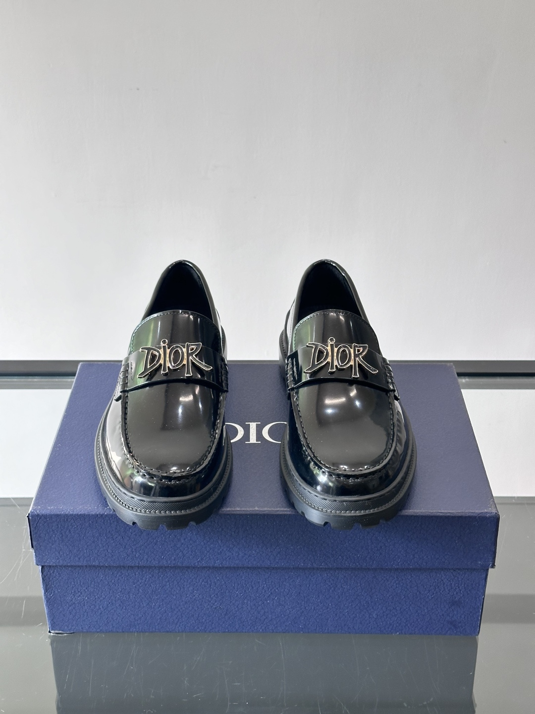 Dior 2026春季男士德比鞋，黑色皮革+Oblique印花拼接，细节满分！厚底橡胶鞋底，防滑又舒适，