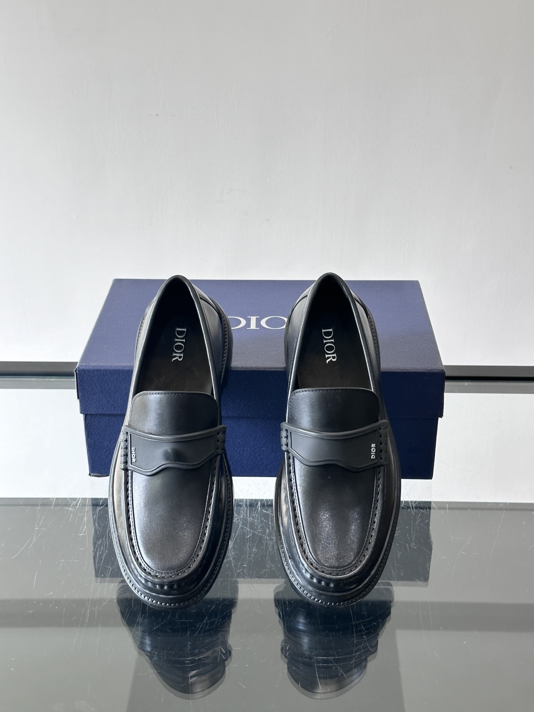 Dior 2026春季男士德比鞋，黑色皮革+Oblique印花拼接，细节满分！厚底橡胶鞋底，防滑又舒适，