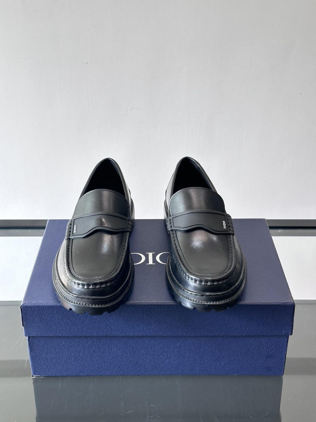 Dior 2026春季男士德比鞋，黑色皮革+Oblique印花拼接，细节满分！厚底橡胶鞋底，防滑又舒适，