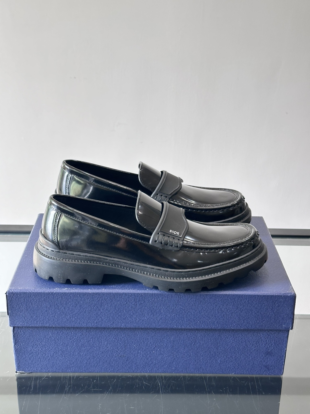 Dior 2026春季男士德比鞋，黑色皮革+Oblique印花拼接，细节满分！厚底橡胶鞋底，防滑又舒适，